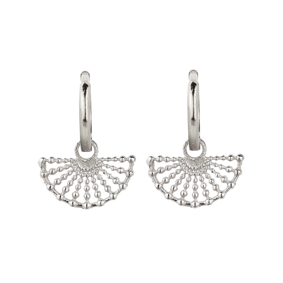 Silver Surya Huggie Hoops