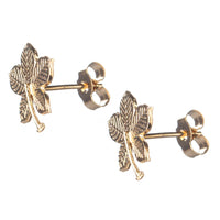 Gold Vermeil Large Sycamore Leaf Stud Earrings