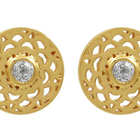 Talisman White Topaz Stud Earrings