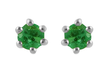 Teeny Emerald Stud Earrings