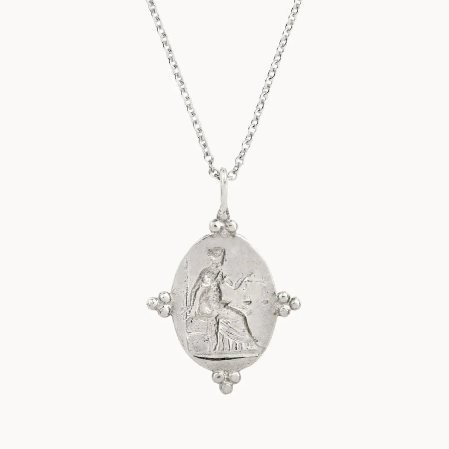 Silver Goddess Themis Necklace