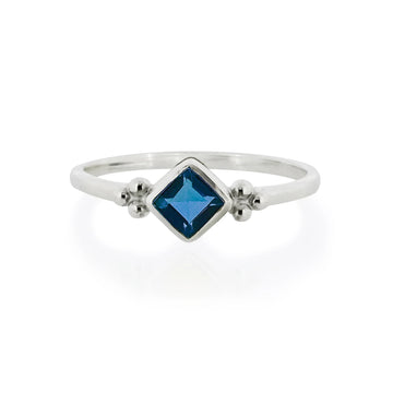 Divinity Princess Blue Topaz Ring