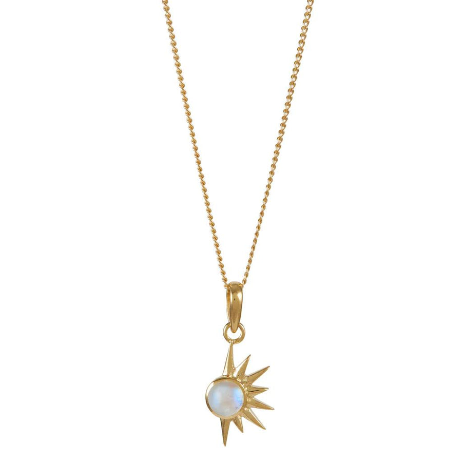 Gold Vermeil Total Eclipse Moonstone Necklace