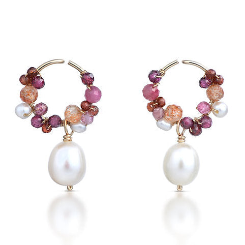 Tourmaline Hoop Earring