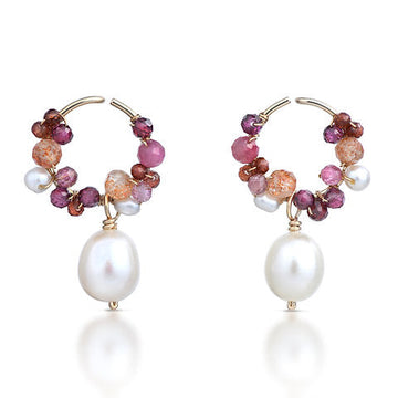 Tourmaline Hoop Earring