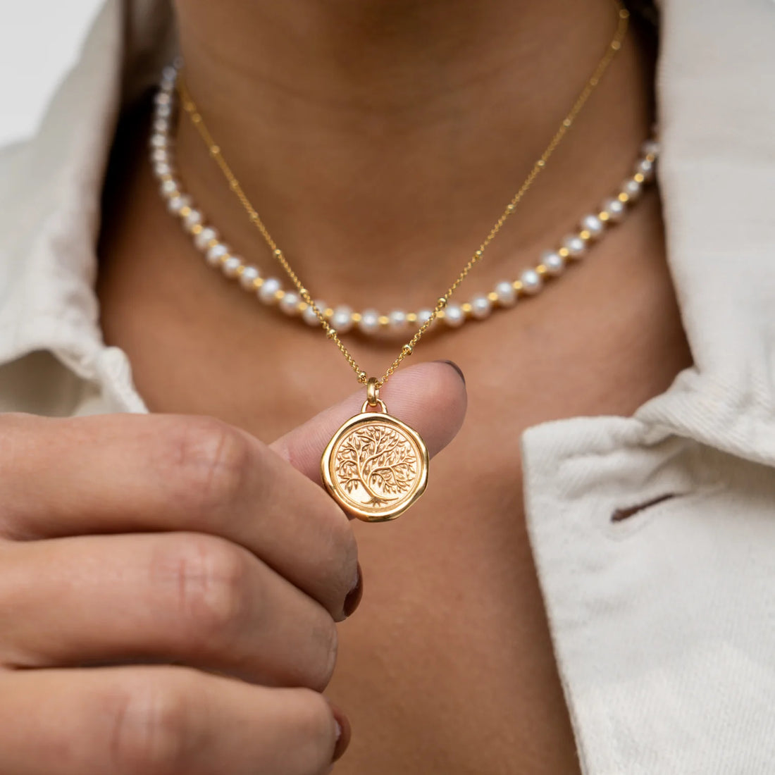 Tree of Life Talisman Necklace Gold Vermeil