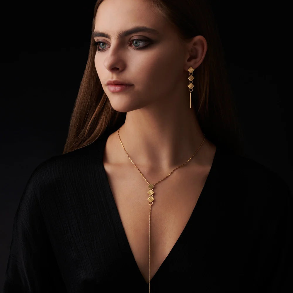 Metropolis Triple Drop Earring Gold Vermeil