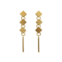 Metropolis Triple Drop Earring Gold Vermeil