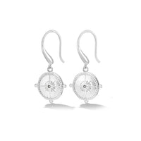Silver True North Story Drop Earrings
