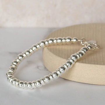 Silver Two Bead Bracelet