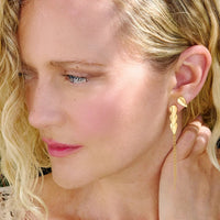 Komorebi Vine Tassel Earrings Gold Vermeil