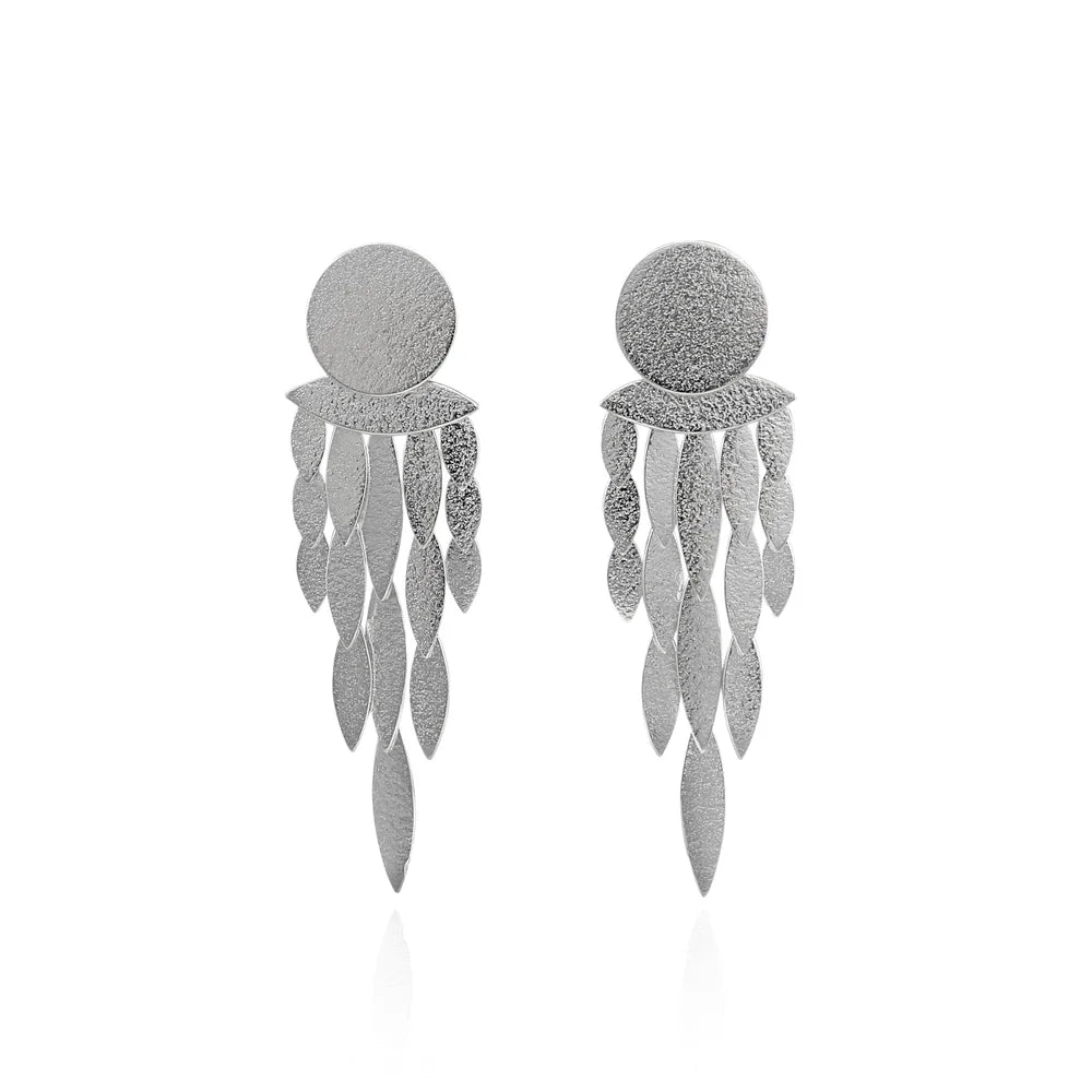 Icarus Waterfall Earrings Silver