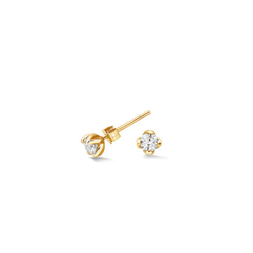 Yellow Gold Vermeil White Topaz Orissa Stud Earrings