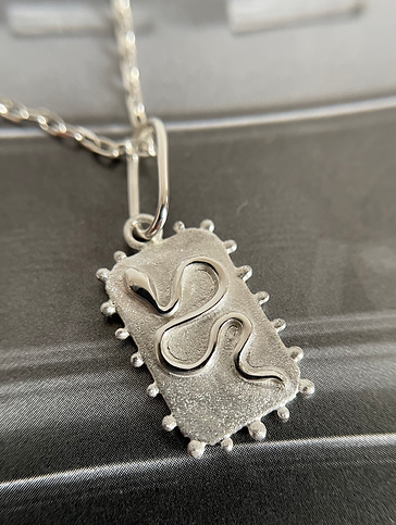 Silver Year of the Snake Pendant Necklace