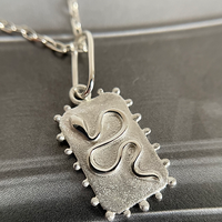 Silver Year of the Snake Pendant Necklace