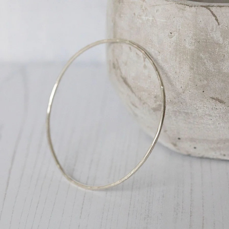 Silver Geo Circle Bangle