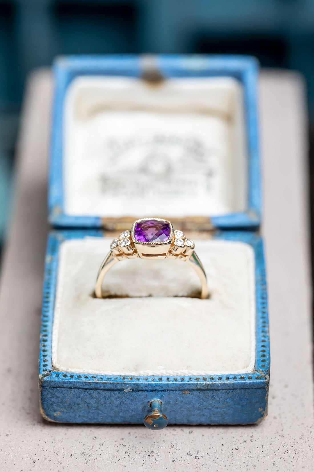 Amethyst and Diamond Ring