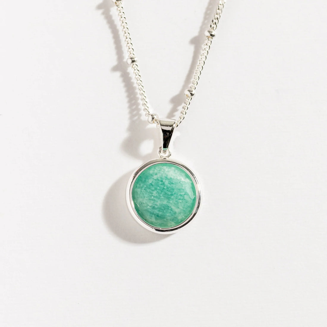 AMAZONITE DISC NECKLACE