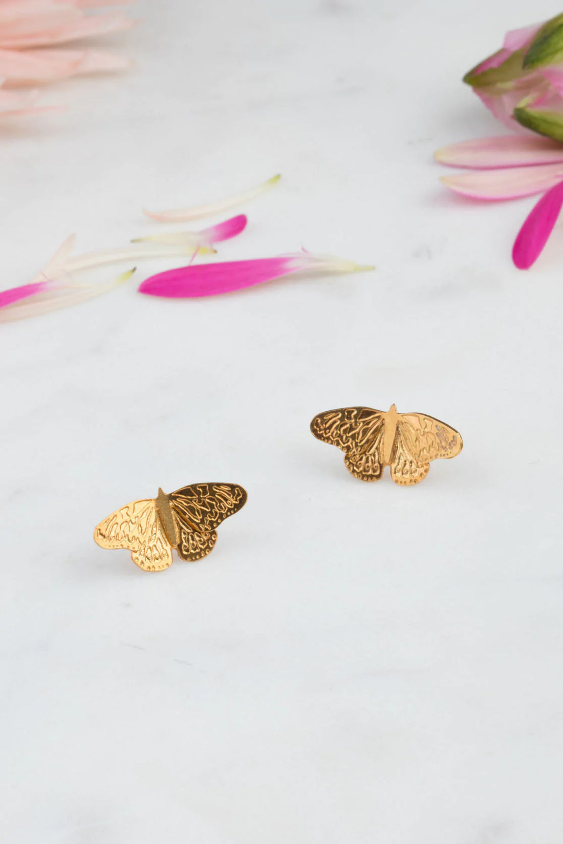 Gold Vermeil Butterfly Stud Earrings