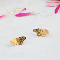 Gold Vermeil Butterfly Stud Earrings