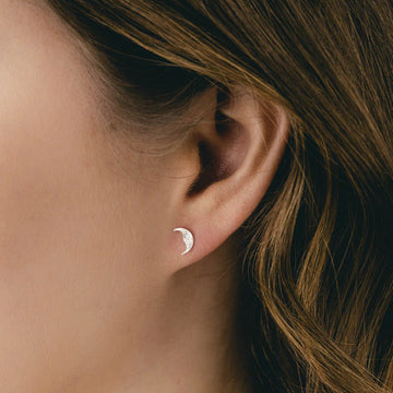 moon stud earrings