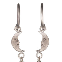 Moon Hoop Earrings