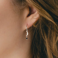 Moon Hoop Earrings