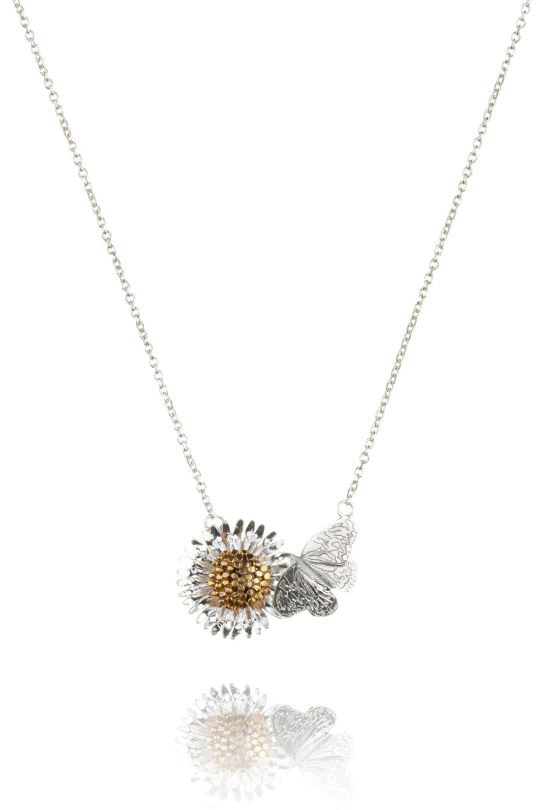 Butterfly and Daisy Necklace
