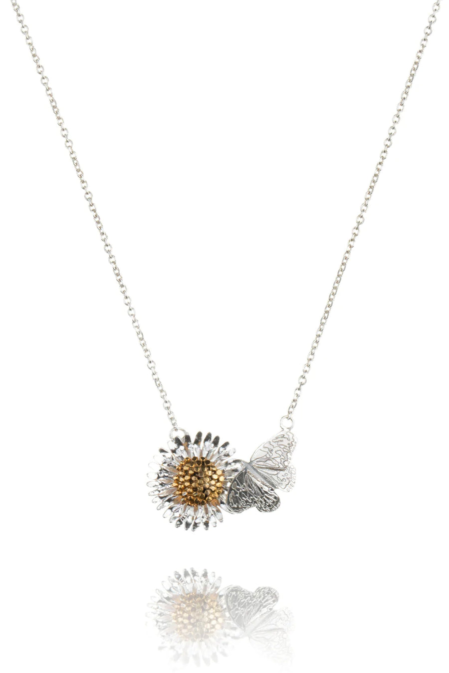 Butterfly and Daisy Necklace