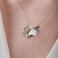 Butterfly and Daisy Necklace