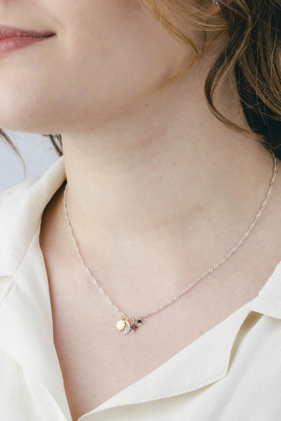 Sun, Moon and Stars Necklace