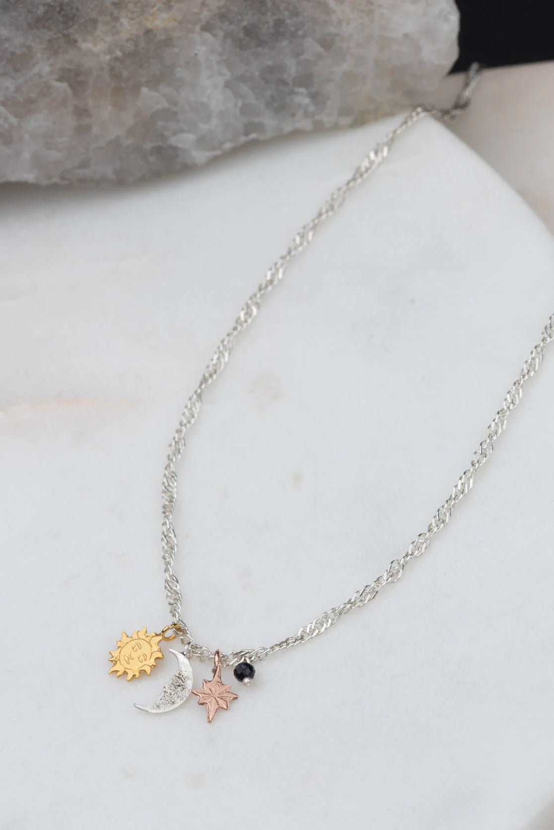 Sun, Moon and Stars Necklace