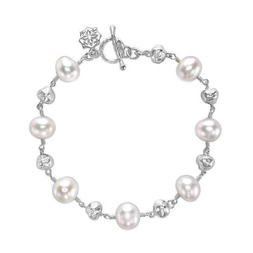 Pearl and silver bracelet by Dower and Hall