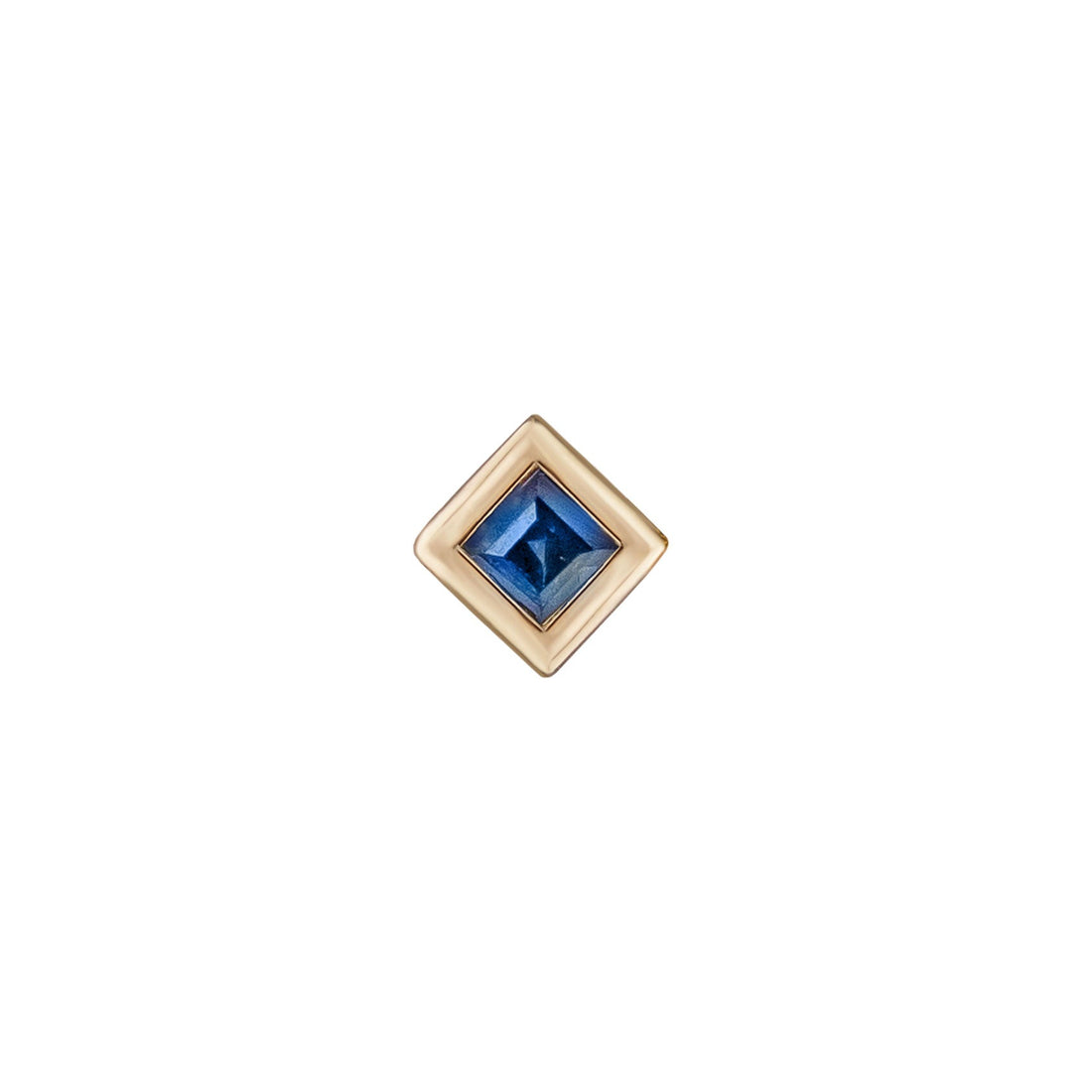 Mini Bezel Set Princess Gemstone Studs