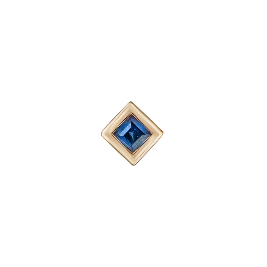 Mini Bezel Set Princess Gemstone Studs