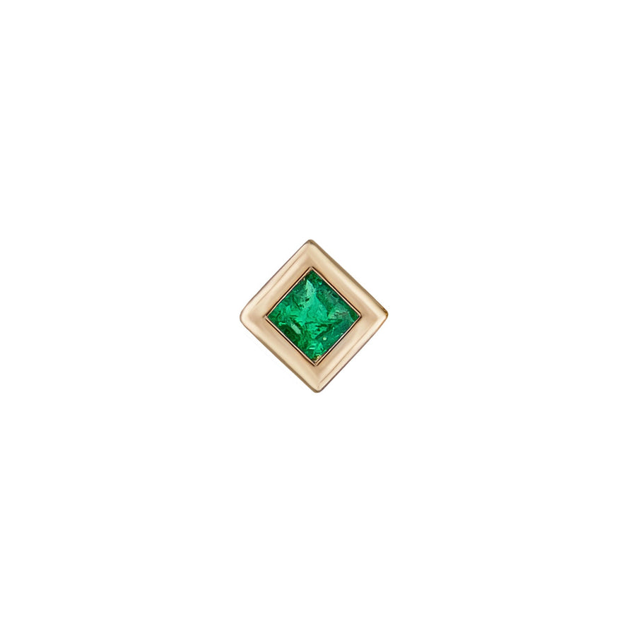 Mini Bezel Set Princess Gemstone Studs