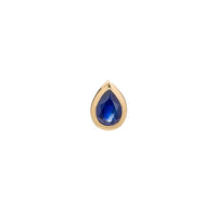 Bezel Set Pear Gem Stone Stud