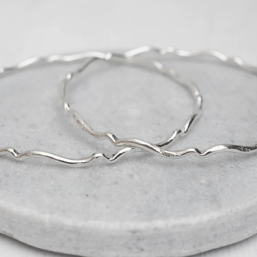 Silver Scroll Bangle