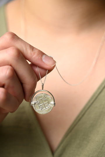 Silver Tesoro Coin Necklace