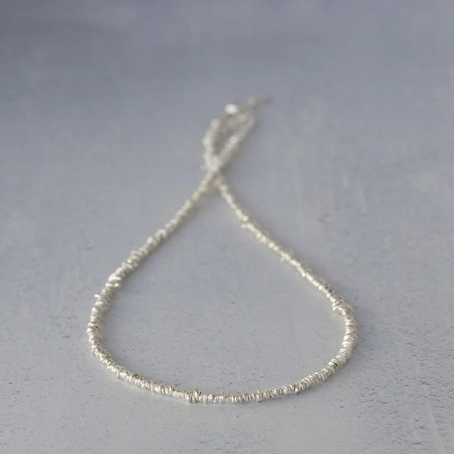 Silver Small Nugget Necklace