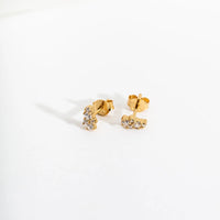 SPARKLY GOLD GALAXY MINI STUD EARRINGS