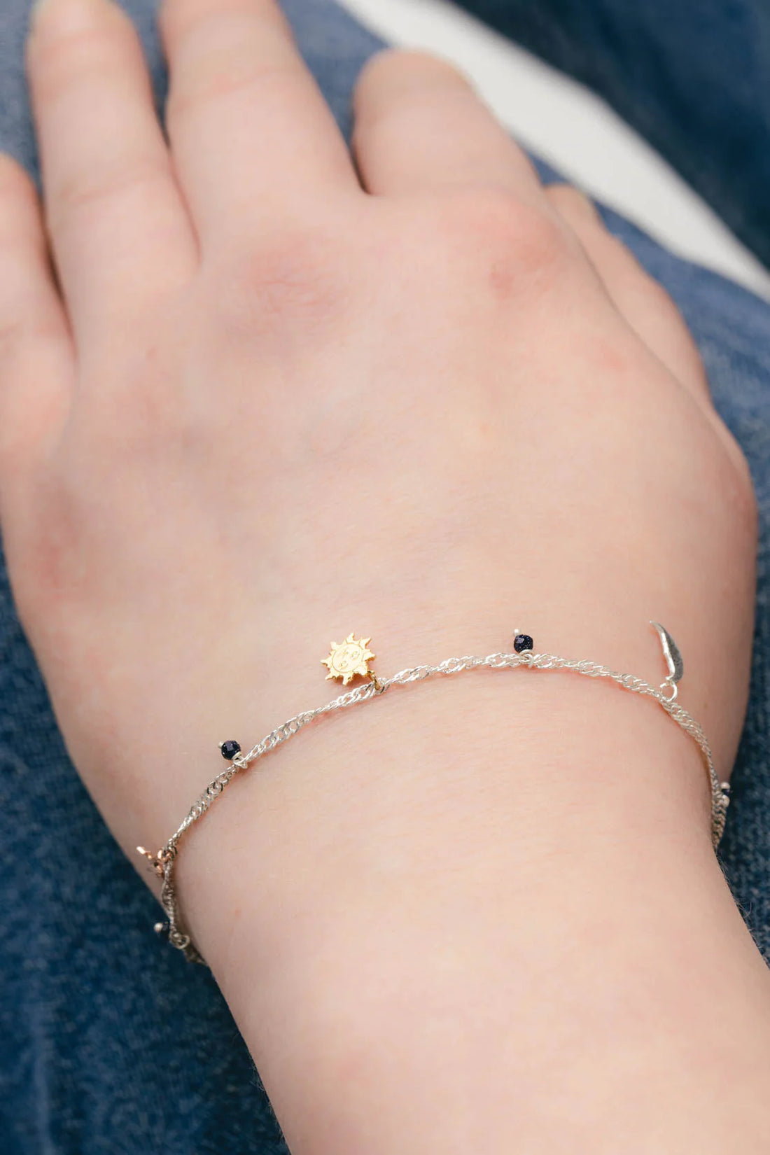Sun Moon and Star Charm Bracelet