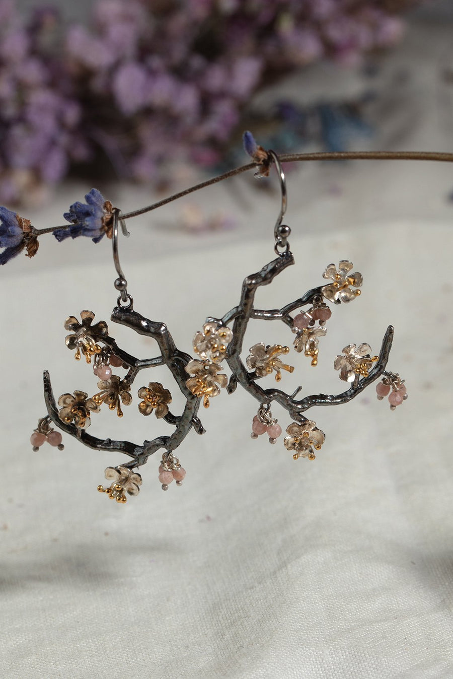 Almond Blossom Statement Earrings
