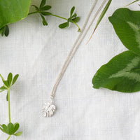 Silver Monstera Leaf Necklace